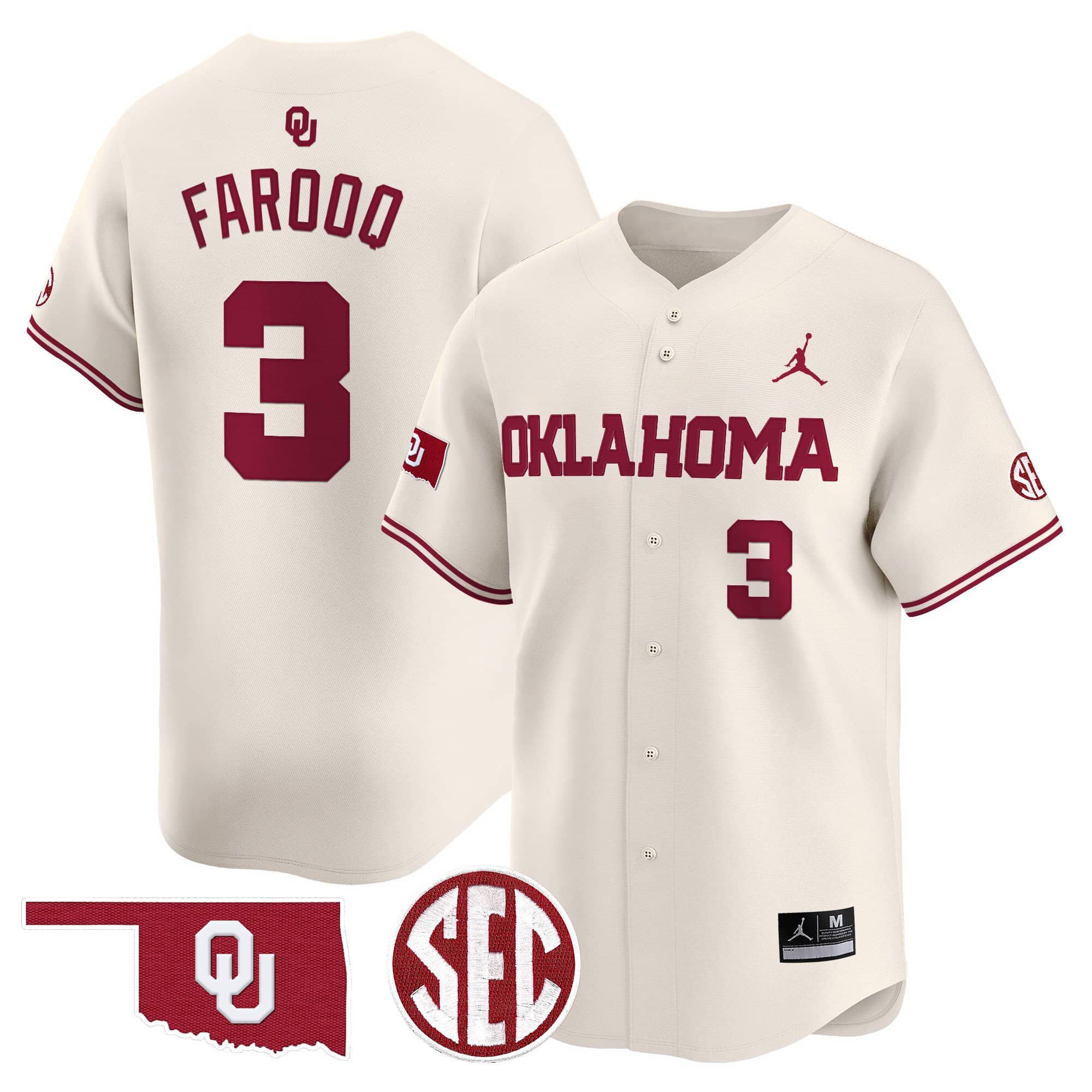 Men Oklahoma Sooners #3 Farooq Cream 2024 Vapor Premier Limited NCAA Jersey->ncaa teams->NCAA Jersey